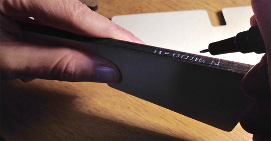 Hand-numbered tabletop stands