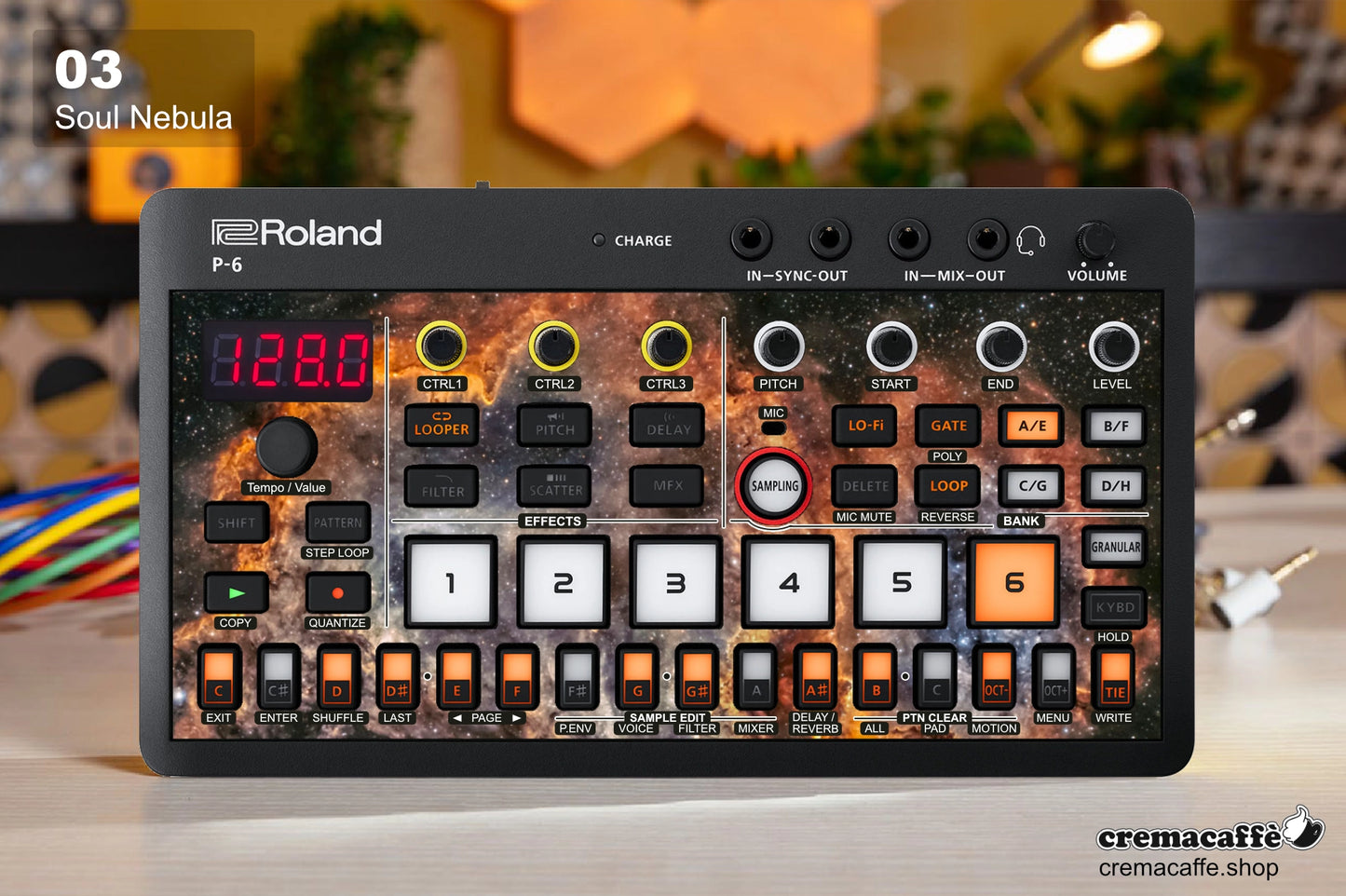 Roland P-6 Skin: Soul Nebula - Cremacaffe Design
