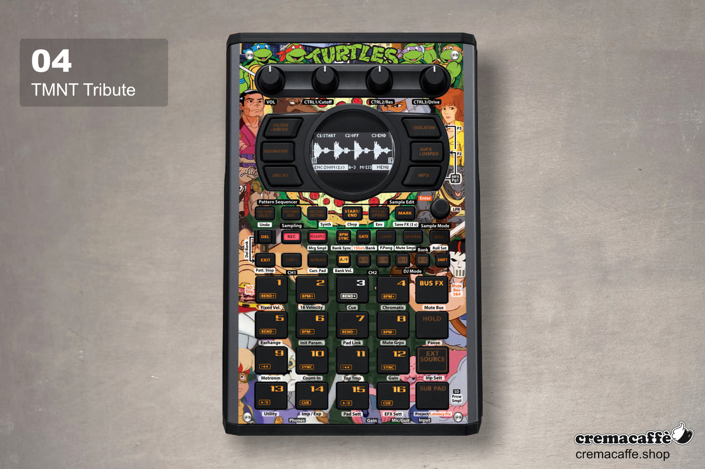 TMNT Tribute - DIY Skin for the Roland SP-404 MK2 by Cremacaffe Design