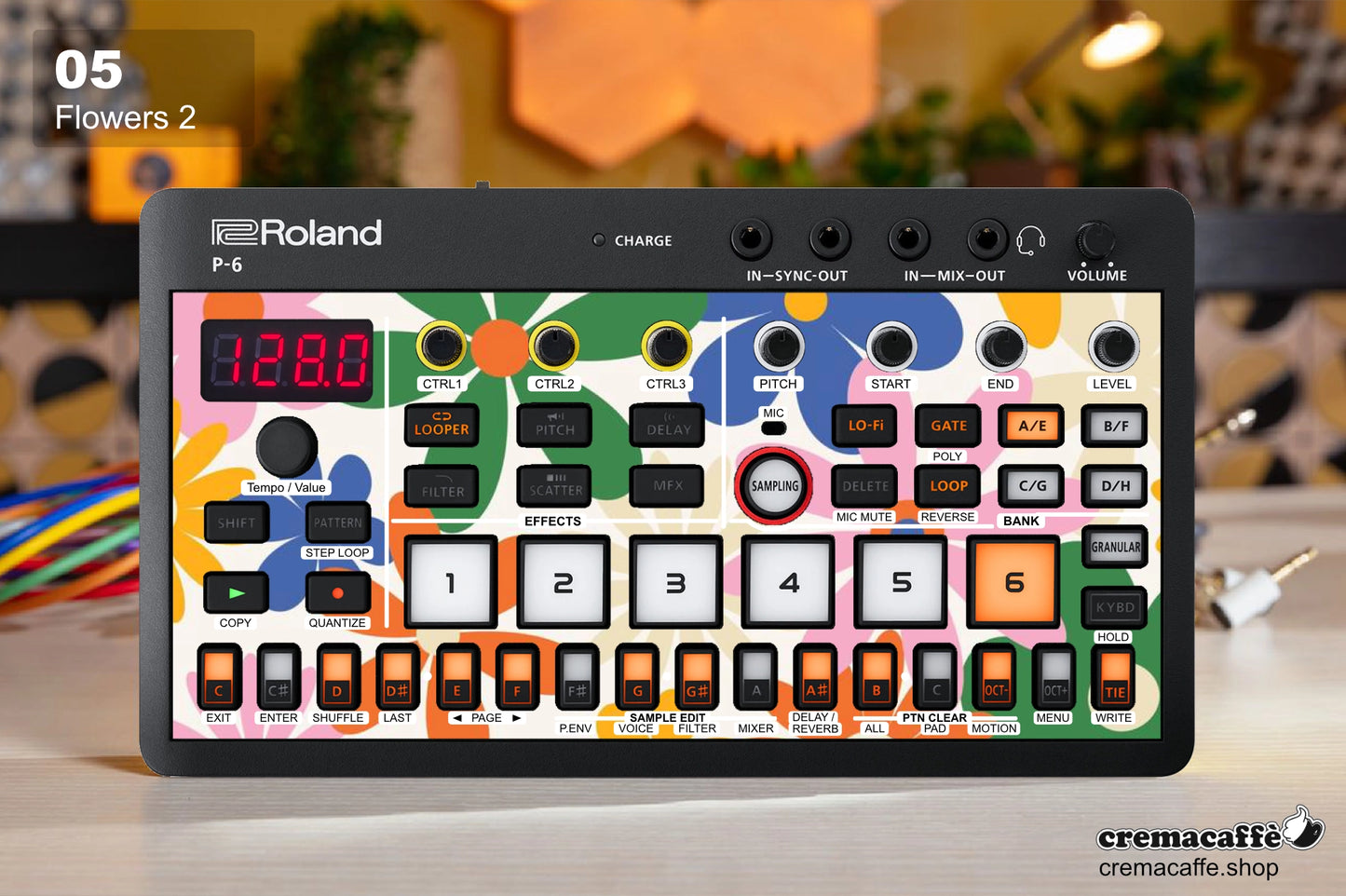 Roland P-6 Skin: Flowers 2 - Cremacaffe Design