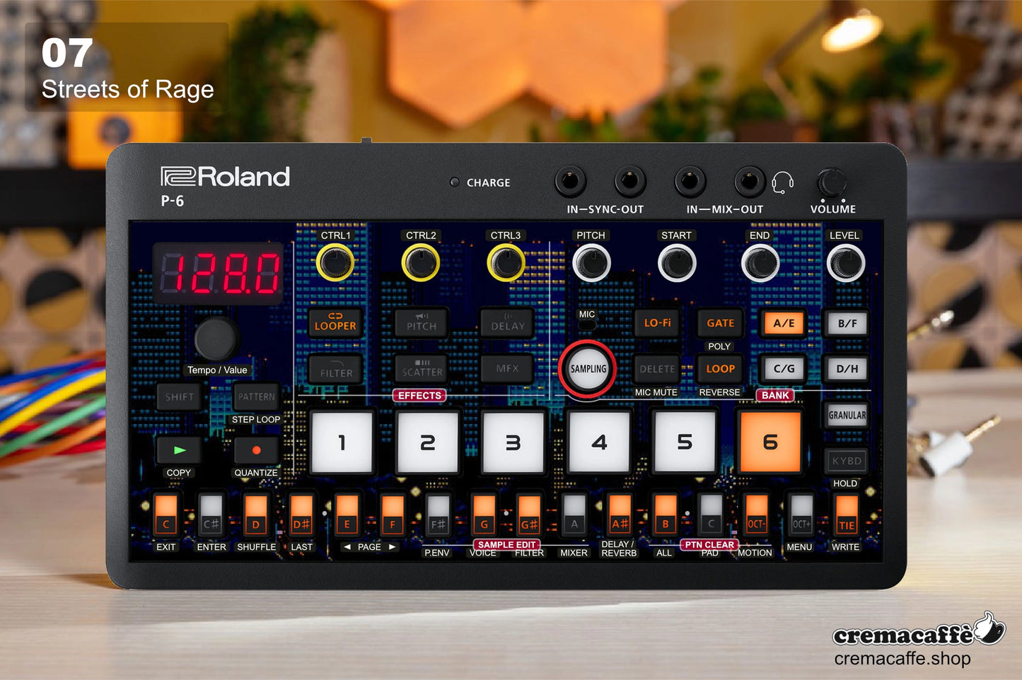 Roland P-6 Skin: Streets of Rage - Cremacaffe Design