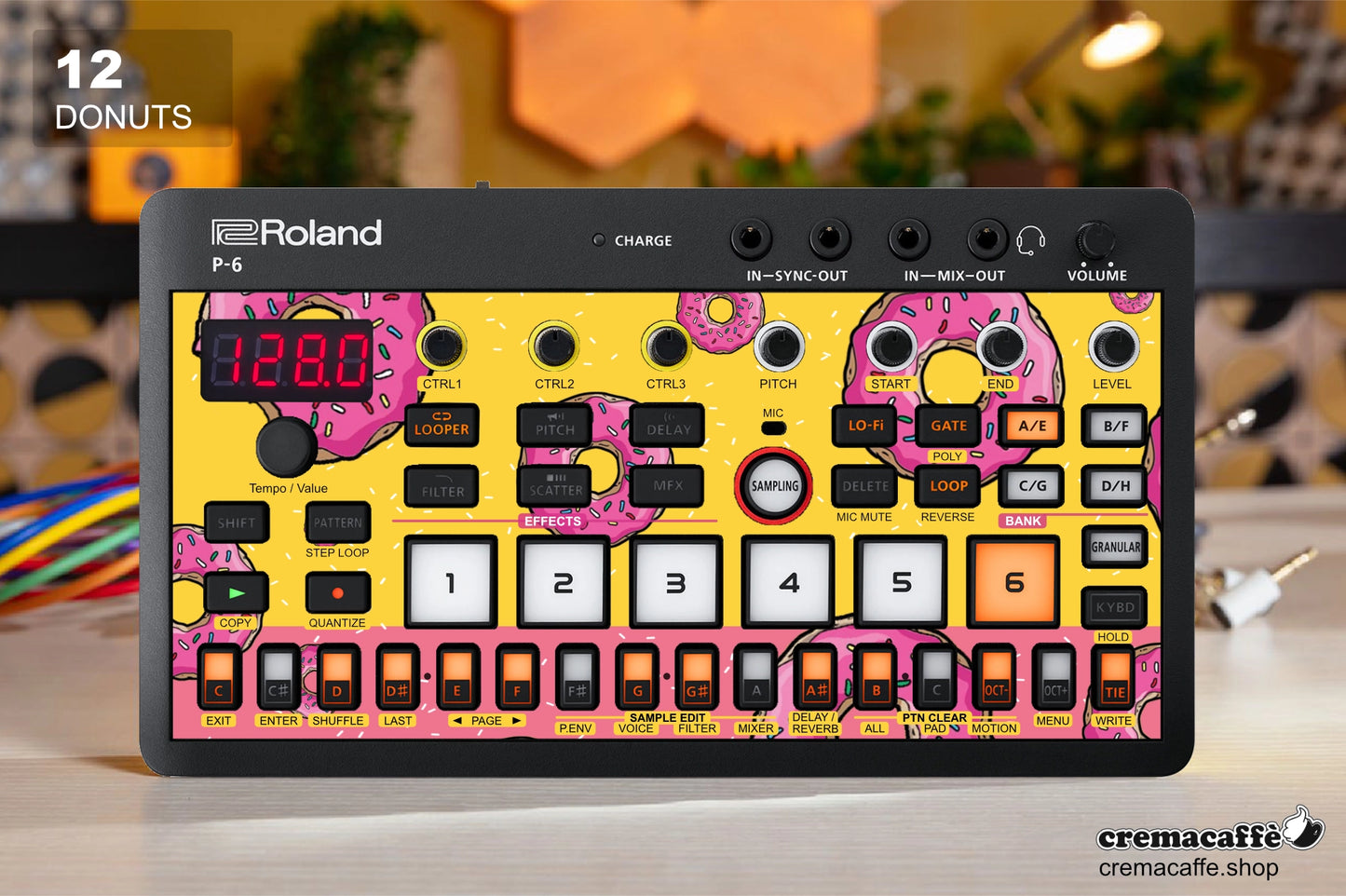 Roland P-6 Skin: Donuts - Cremacaffe Design