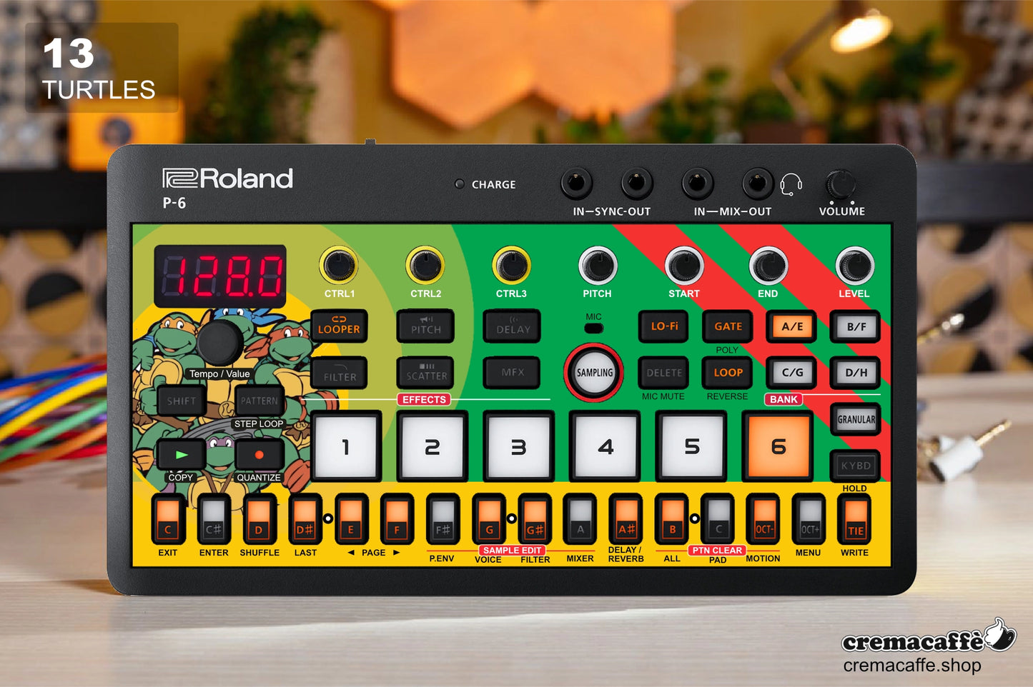 Roland P-6 Skin: Turtles - Cremacaffe Design