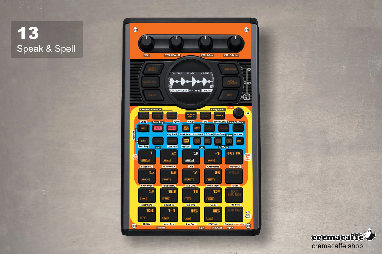 Speak and Spell - Skin for the Roland SP-404 MK2 by Cremacaffe Design