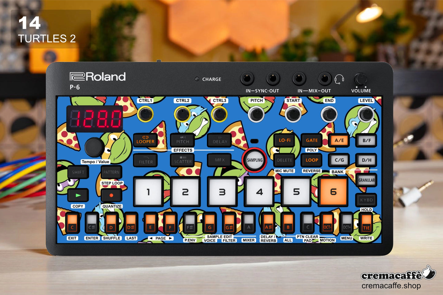 Roland P-6 Skin: Turtles 2 - Cremacaffe Design