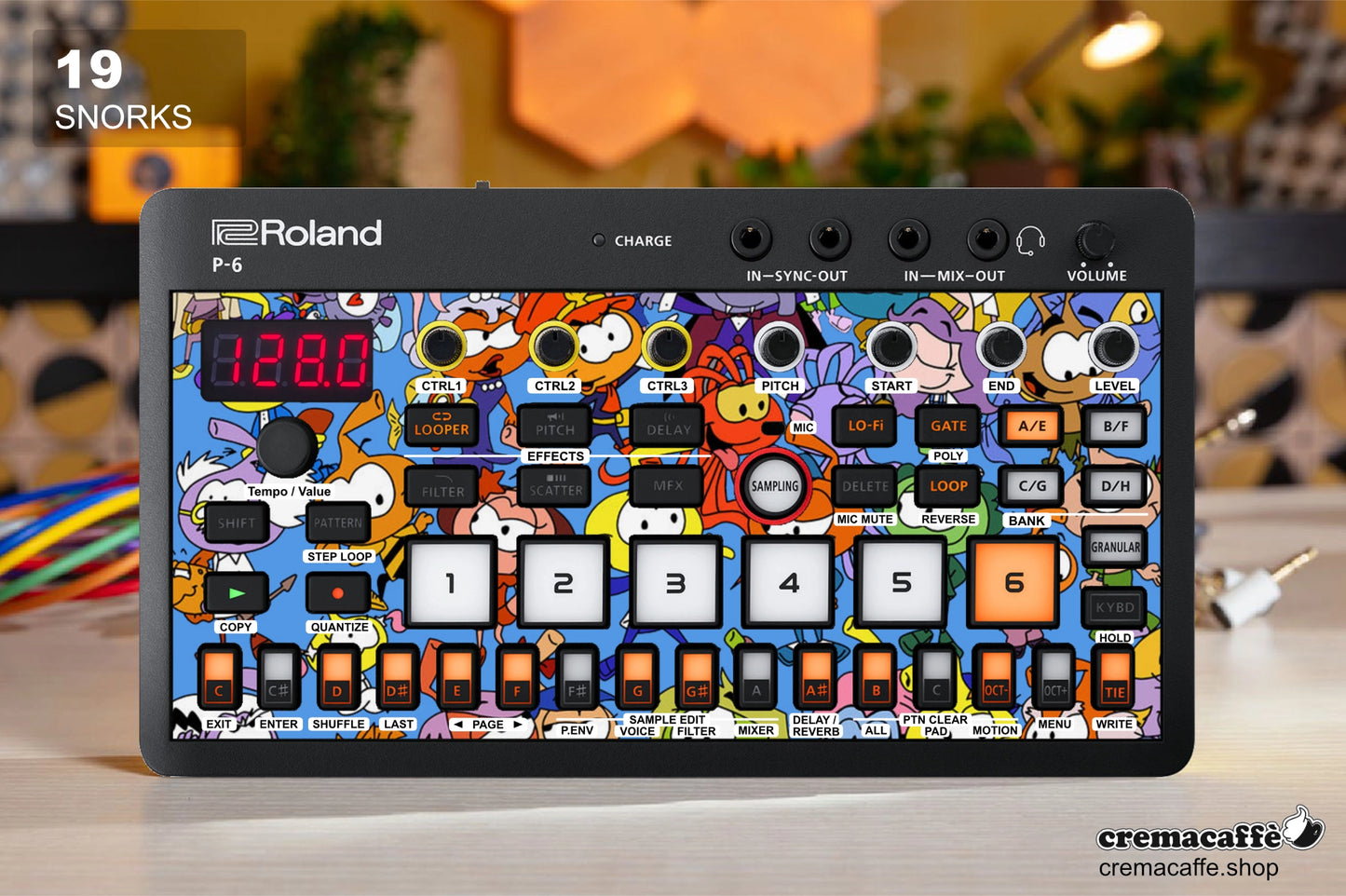 Roland P-6 Skin: Snorks - Cremacaffe Design