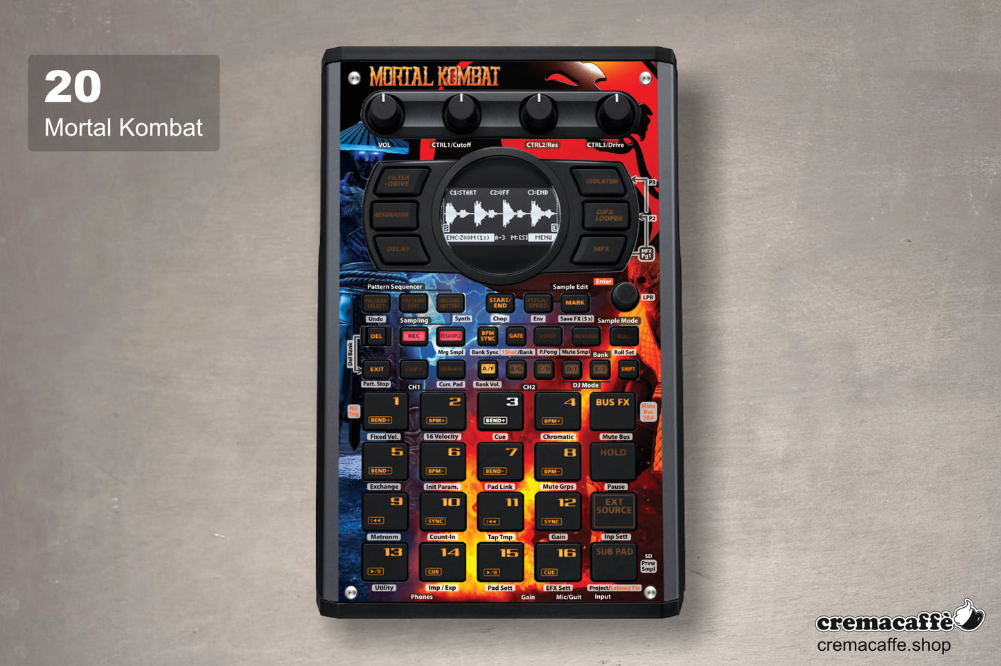 Mortal Kombat - DIY Skin for the Roland SP-404 MK2 by Cremacaffe Design