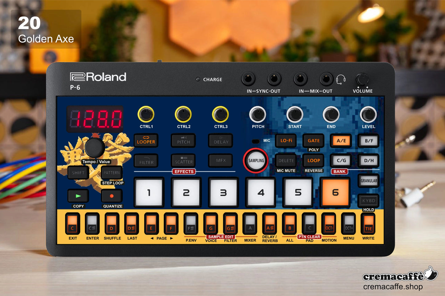 Roland P-6 Skin: Golden Axe - Cremacaffe Design