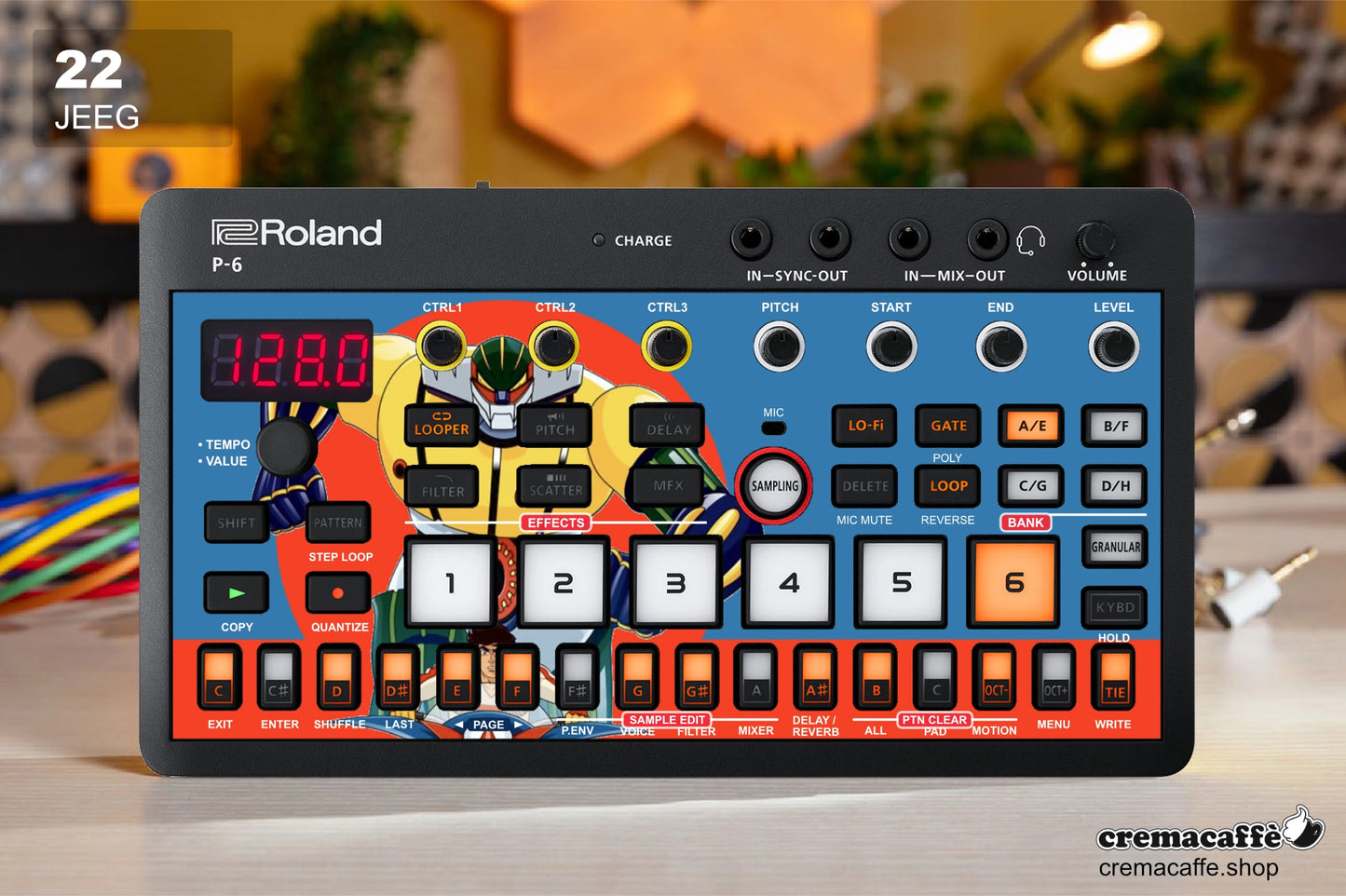 Roland P-6 Skin: Steel Jeeg - Cremacaffe Design