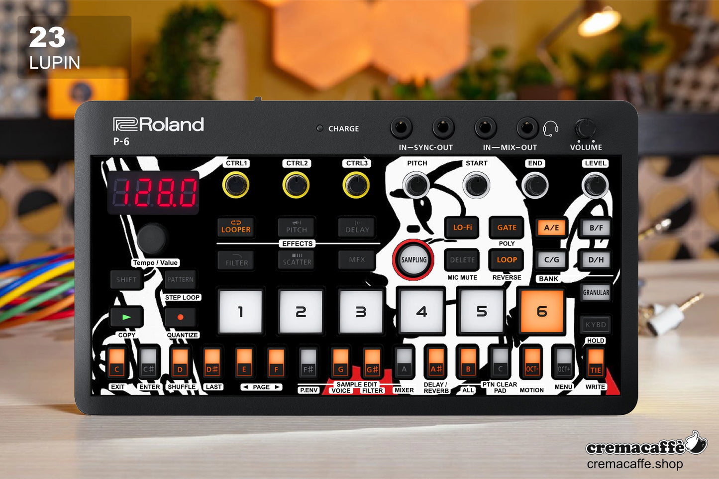 Roland P-6 Skin: Lupin - Cremacaffe Design