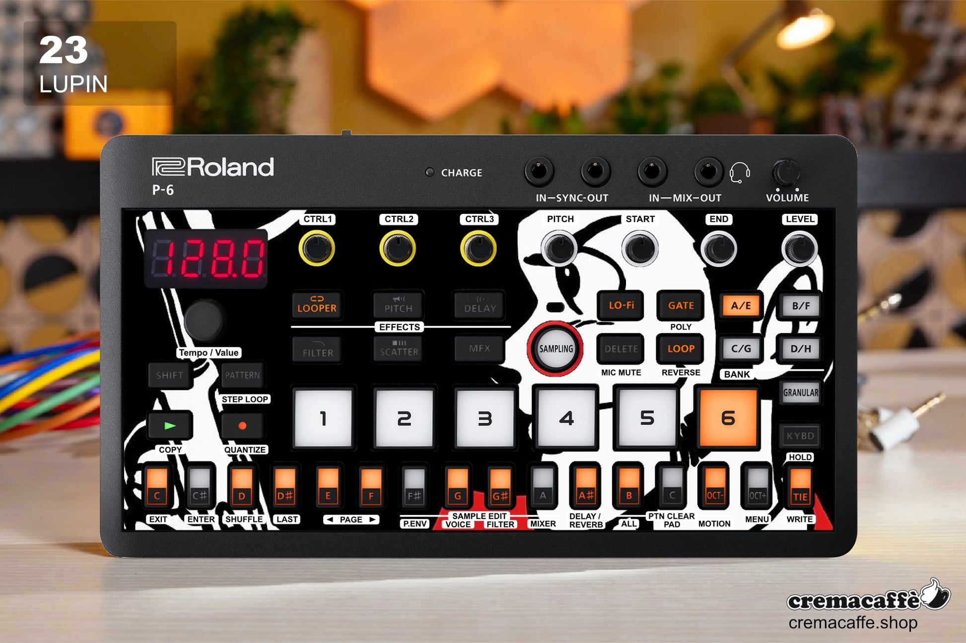 Roland P-6 Skin: Lupin - Cremacaffe Design