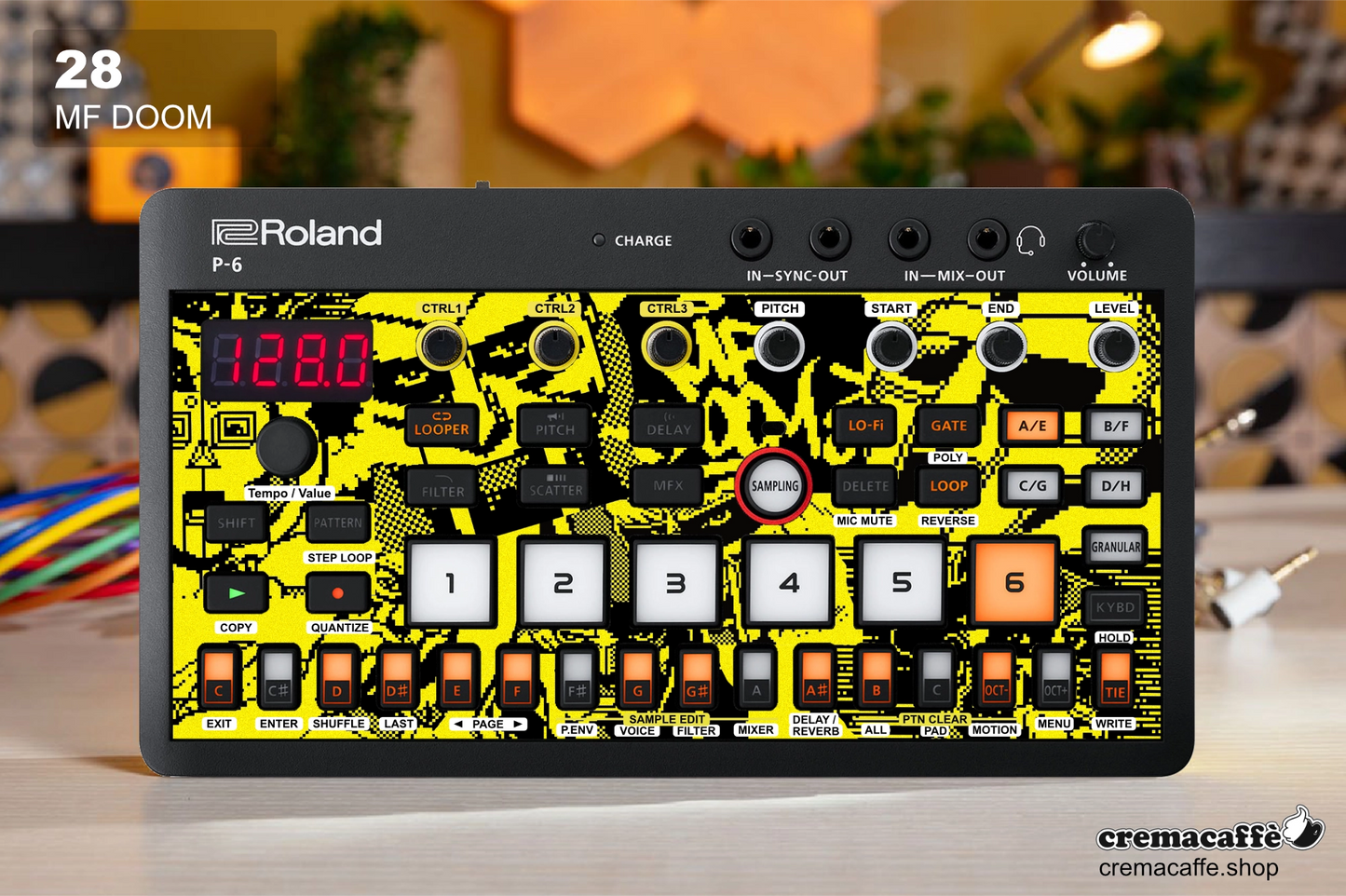 Roland P-6 Skin: MF DOOM - Cremacaffe Design