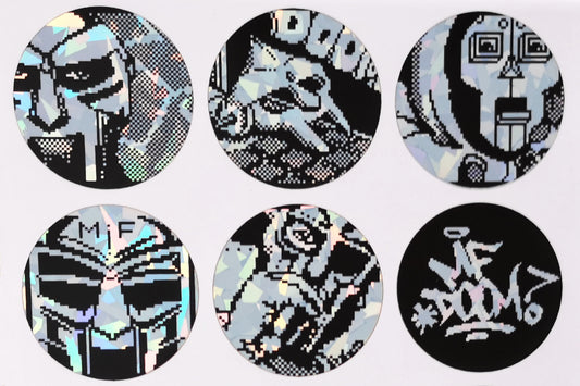 MF DOOM holographic sticker set - Cremacaffe Design