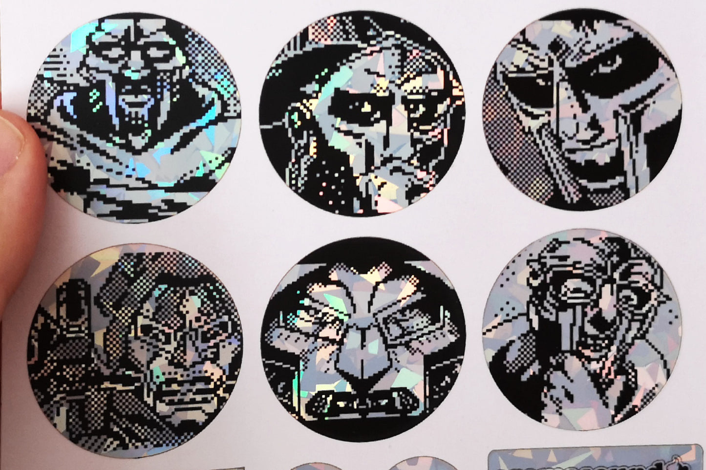 MF DOOM holographic sticker set - Cremacaffe Design