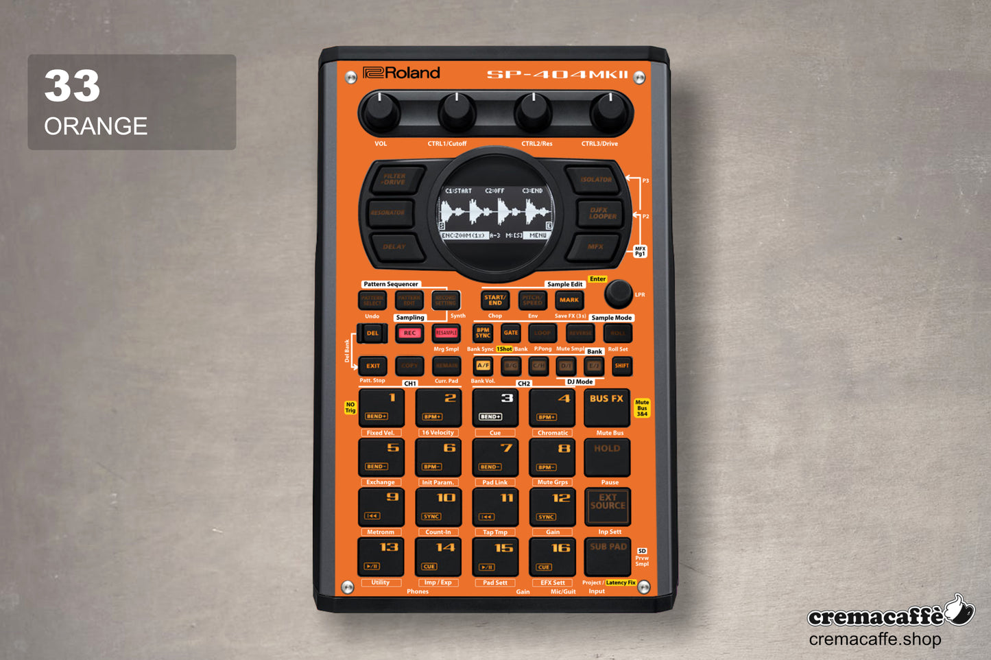 ORANGE - Skin for the Roland SP-404 MK2 by Cremacaffe Design