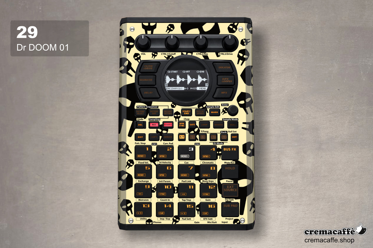 SP-404 MK2 Skin: Dr DOOM | Cremacaffe Design