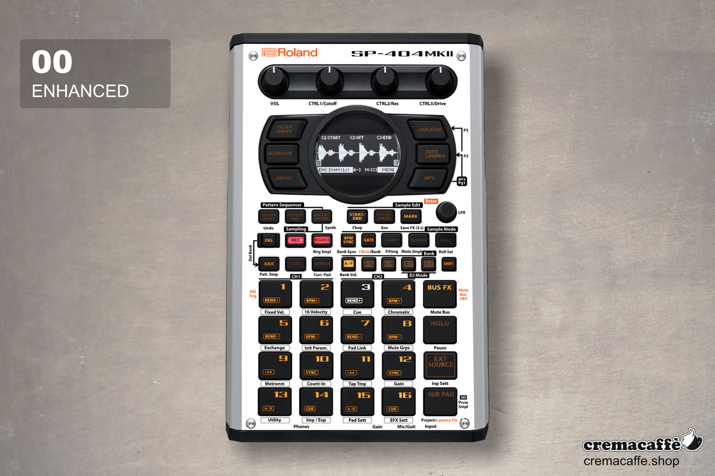 Enhanced White - DIY Skin for the Roland SP-404 MK2 by Cremacaffe Design