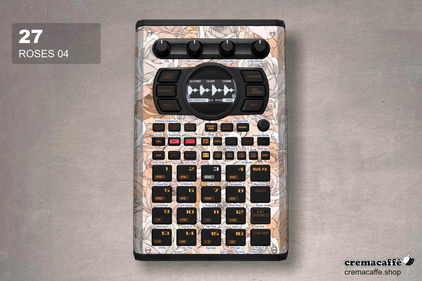 SP-404 MK2 Skin: ROSES 04 | Cremacaffe Design