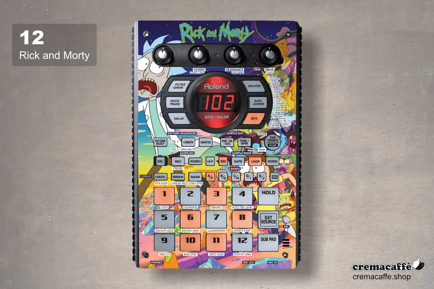 SP-404 SX Skin - Rick and Morty | Cremacaffe Design