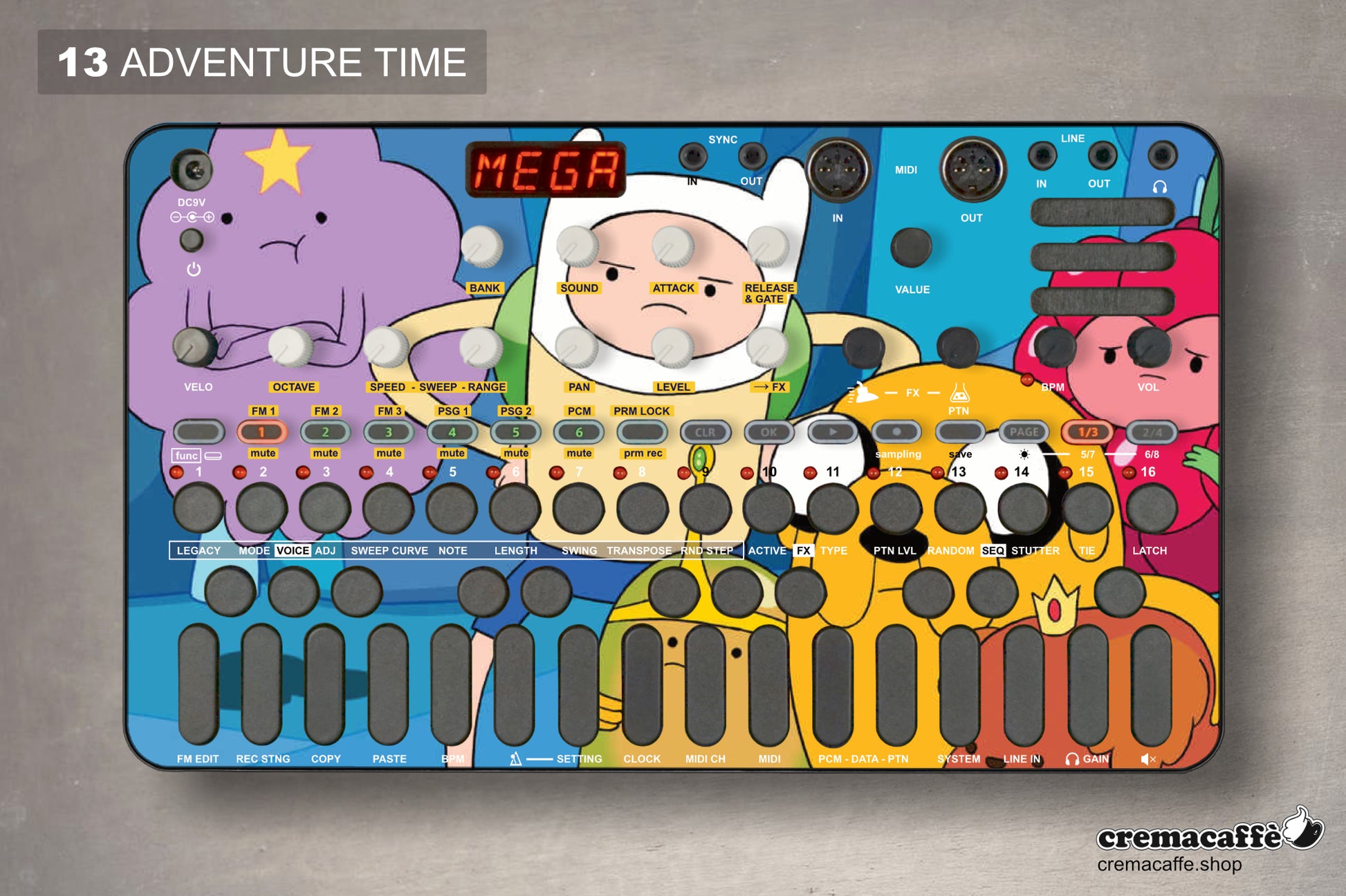 Sonicware LIVEN Skin - Adventure Time - Cremacaffe Design