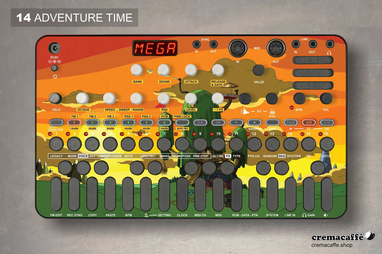 Sonicware LIVEN Skin - Adventure Time - Cremacaffe Design