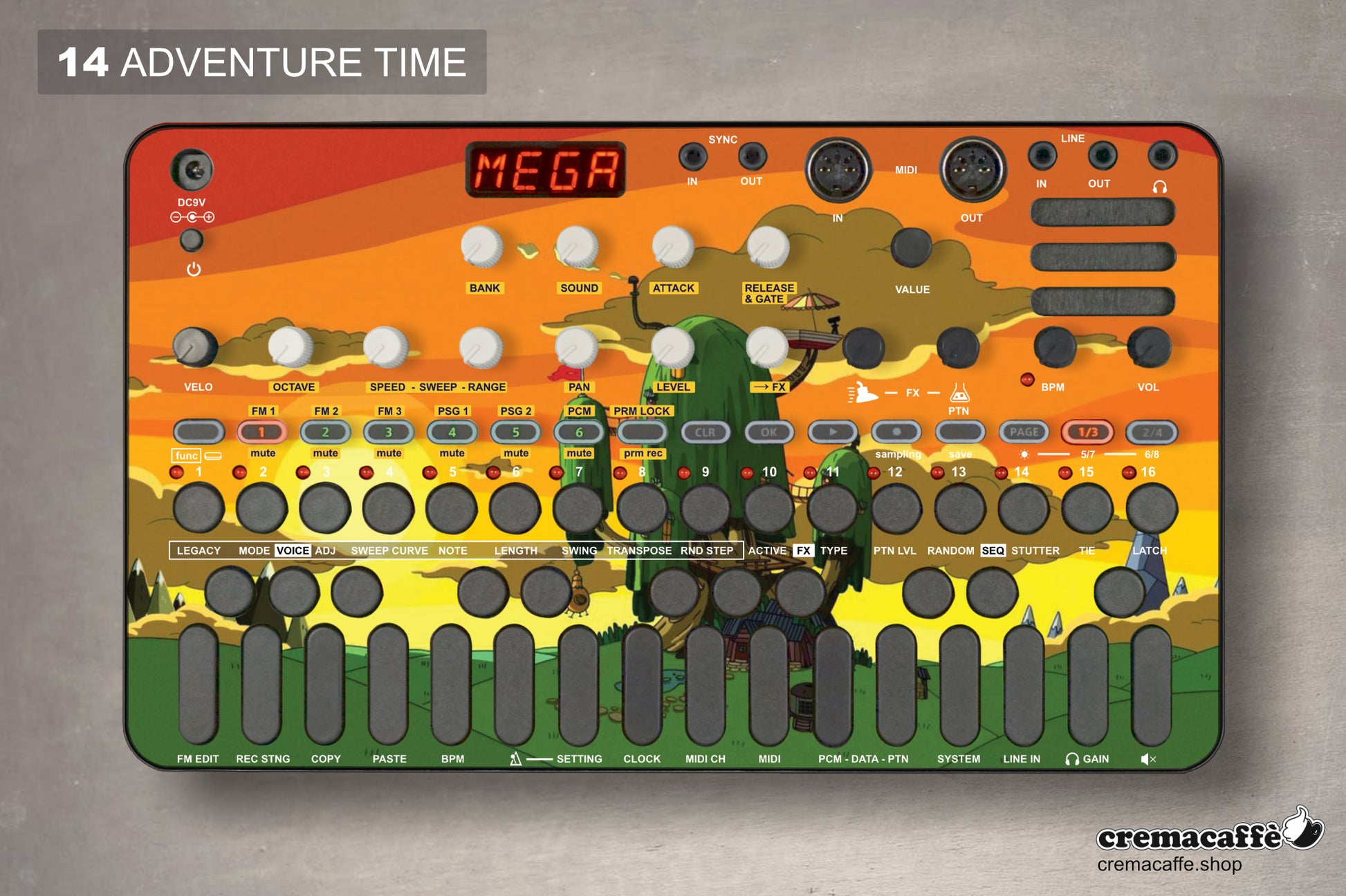 Sonicware LIVEN Skin - Adventure Time - Cremacaffe Design