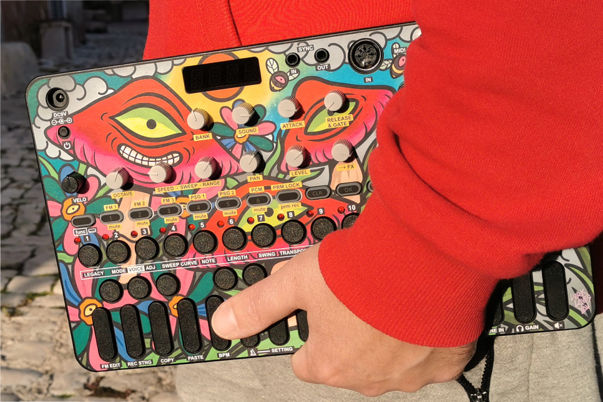 Sonicware LIVEN Skin - Shrooms by Russ Morland - Cremacaffe Design
