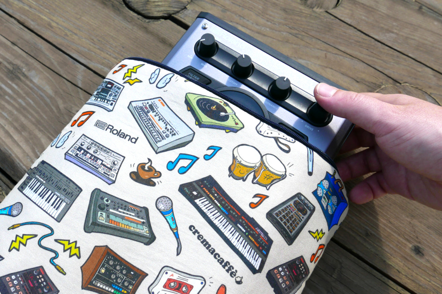 Cremacaffè x Roland Lifestyle Padded Pouch for the Roland SP-404 MK2