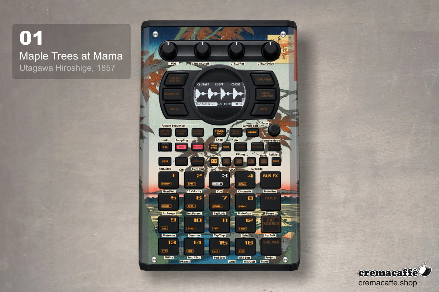 SP-404 MK2 Skin: Maple Trees at Mama | Cremacaffe Design
