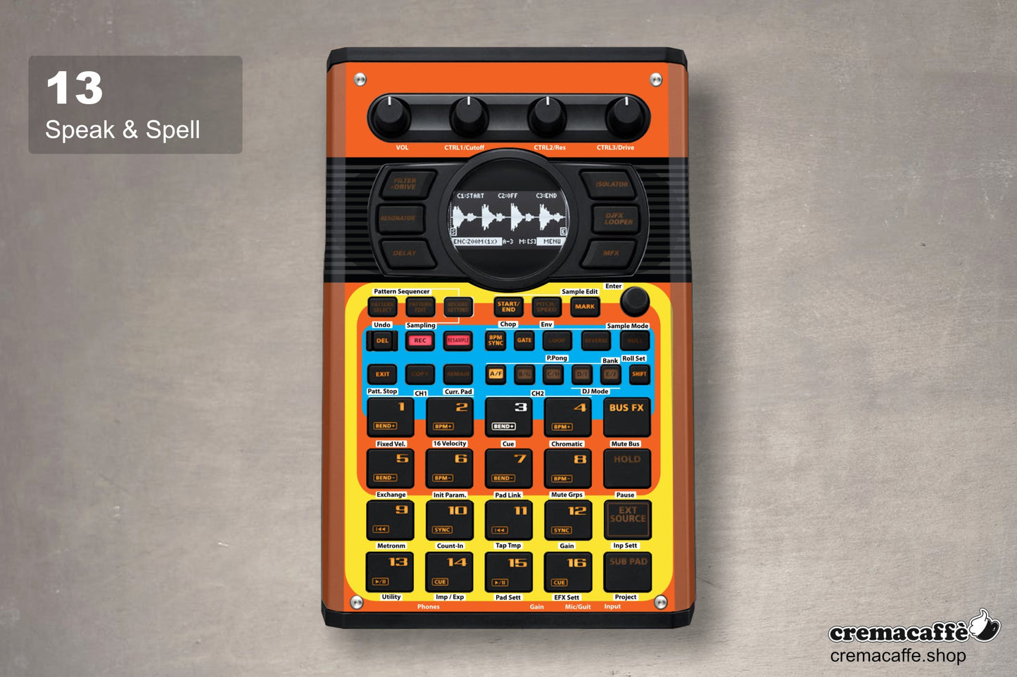 SP-404 MK2 Skin: Speak & Spell | Cremacaffe Design