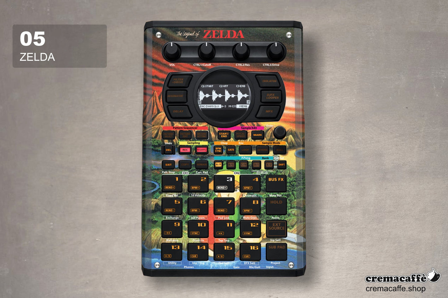 SP-404 MK2 Skin: the legend of ZELDA | Cremacaffe Design