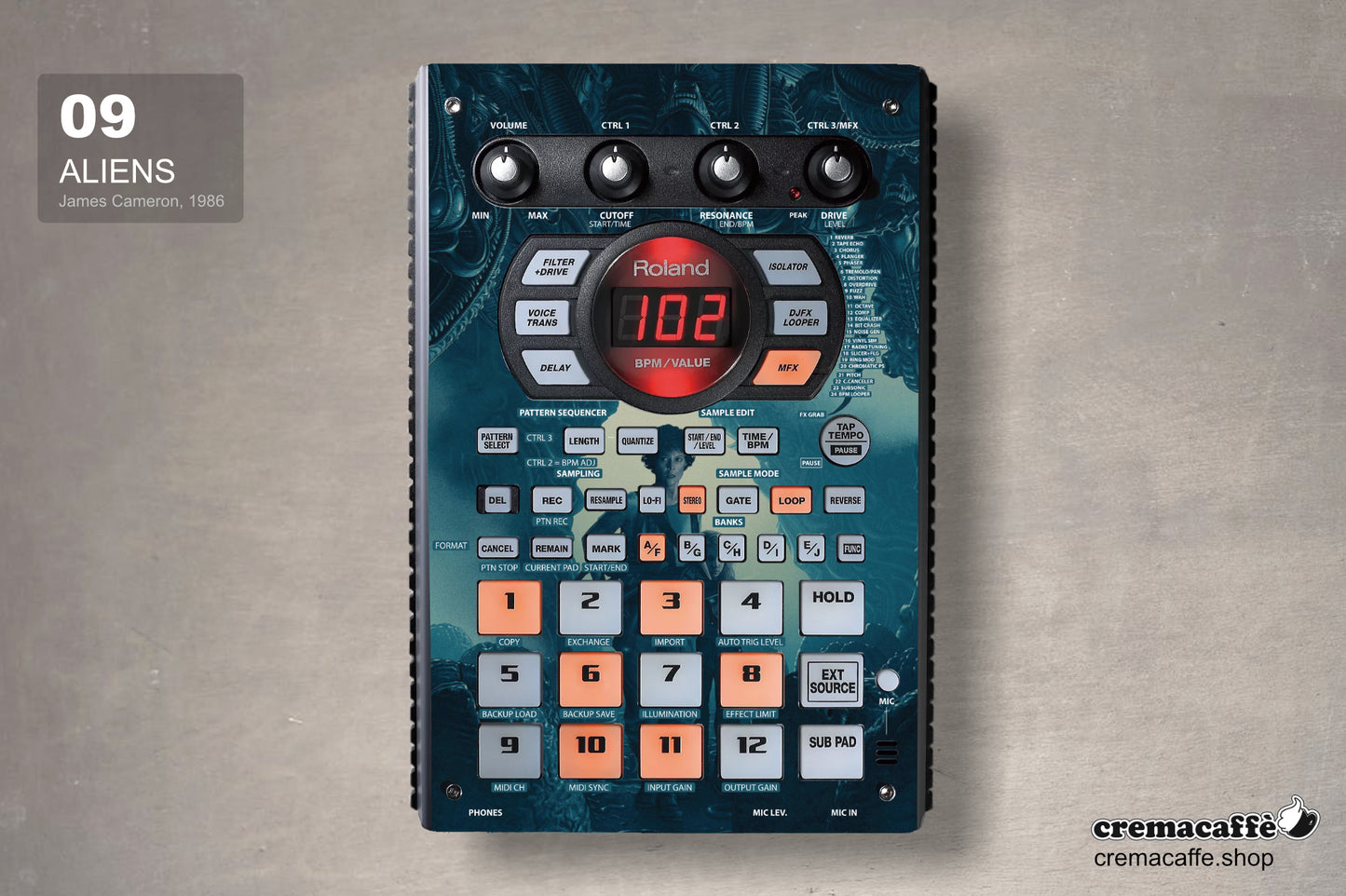 SP-404 SX Skin - ALIENS | Cremacaffe Design