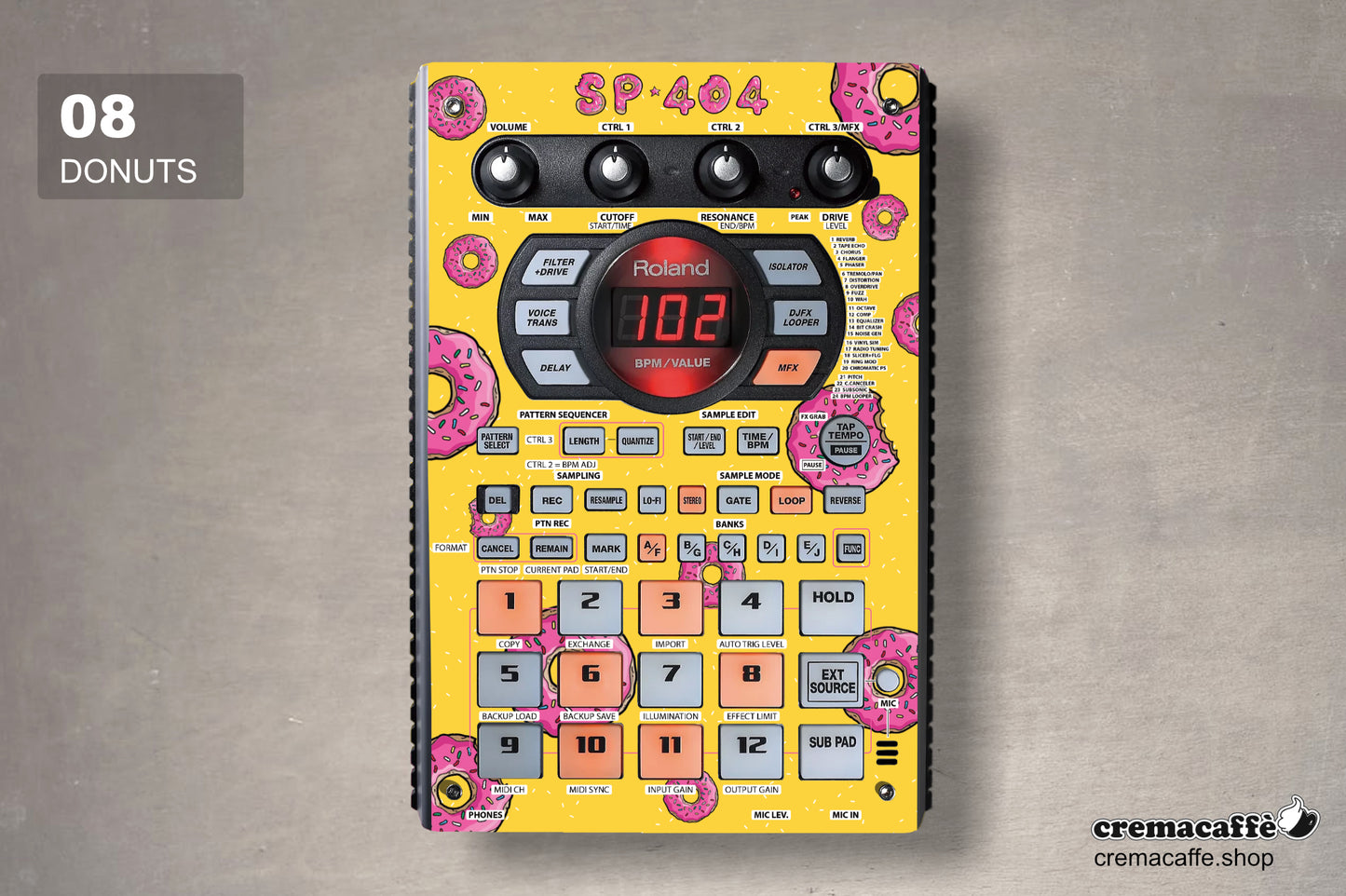 SP-404 SX Skin - DONUTS | Cremacaffe Design