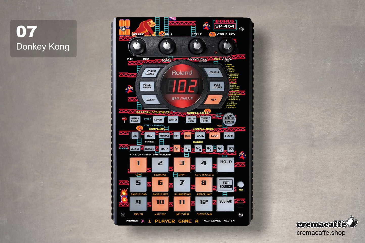 SP-404 SX Skin - Donkey Kong | Cremacaffe Design