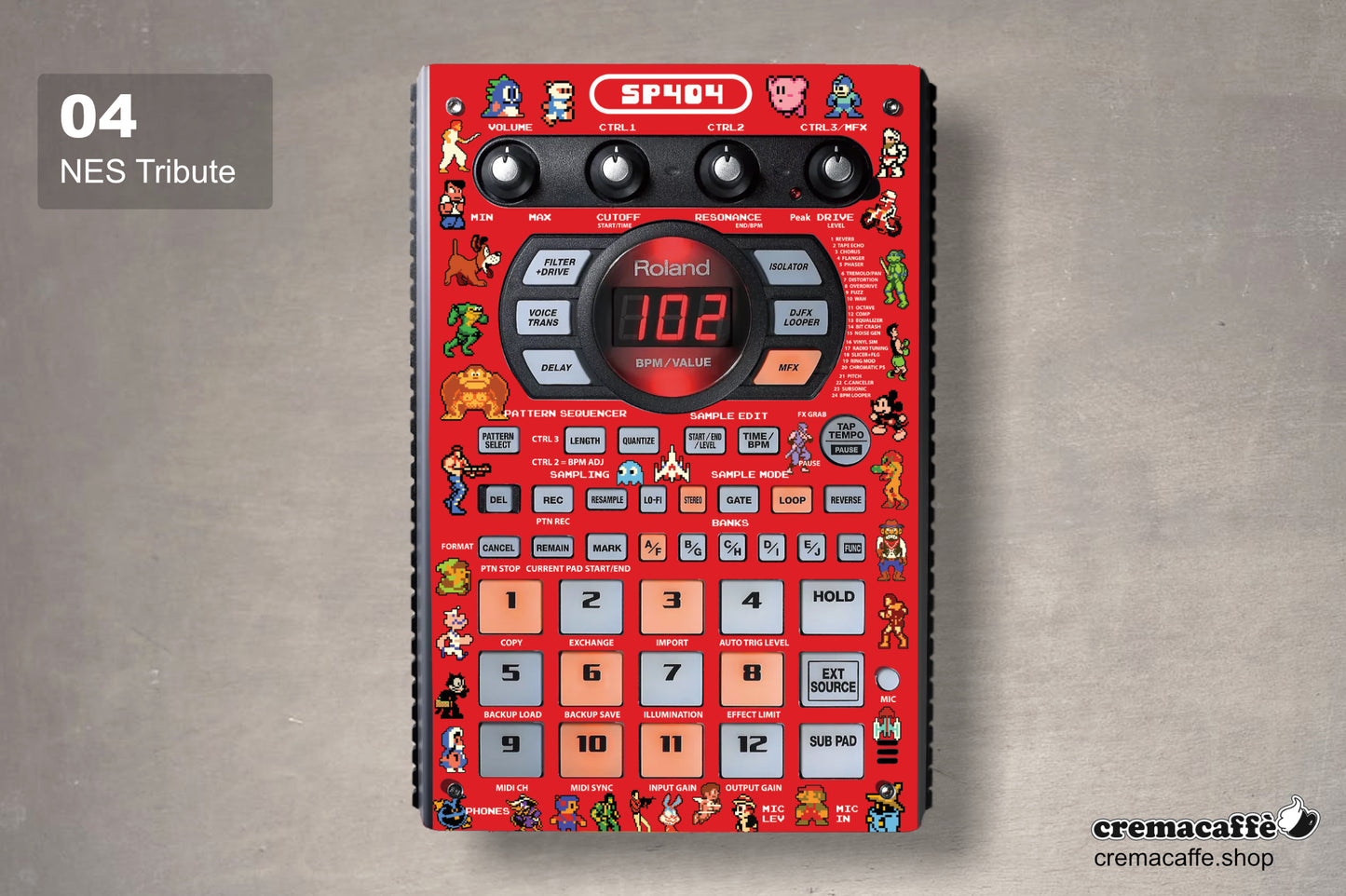 SP-404 SX Skin - NES Tribute | Cremacaffe Design