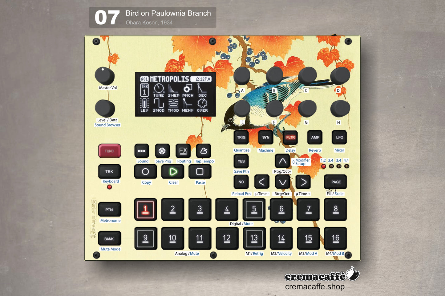 Elektron Syntakt Skin - Ohara Koson (1934) | Cremacaffè Design