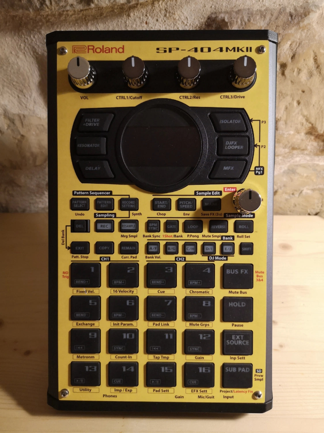 03 SP-404 MK2 Custom Skin - Yellow - Cremacaffe Design