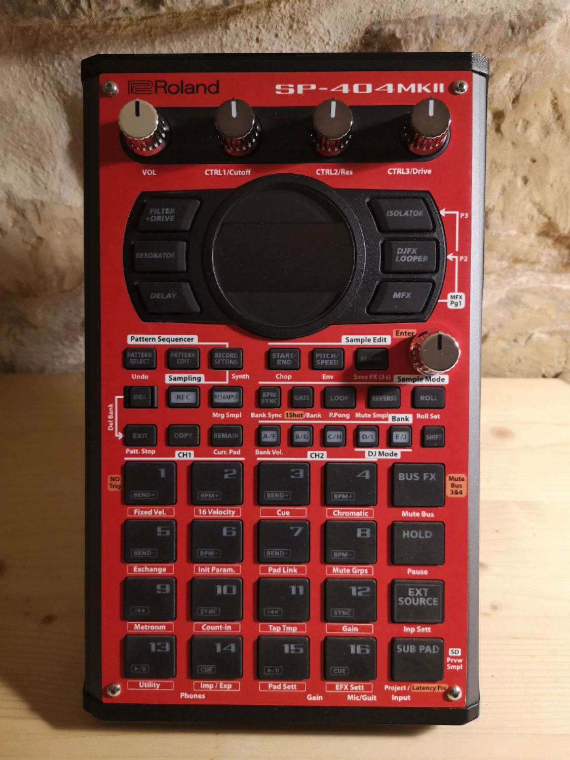 04 SP-404 MK2 Custom Skin - Red - Cremacaffe Design