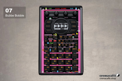SP-404 MK2 non-adhesive skin "Bubble Bobble" - Cremacaffe Design