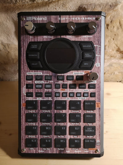 12 SP-404 MK2 Custom Skin - Wood - Cremacaffe Design