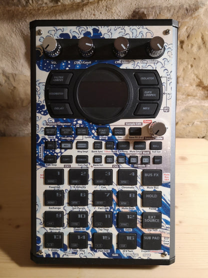 15 SP-404 MK2 Custom Skin - The Great Wave - Cremacaffe Design