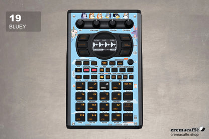 SP-404 MK2 non-adhesive skin "BLUEY" - Cremacaffe Design