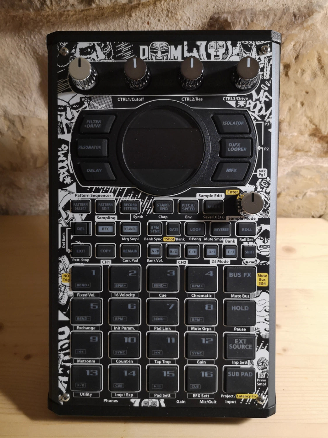 21 SP-404 MK2 Custom Skin - MF DOOM 3 - Cremacaffe Design