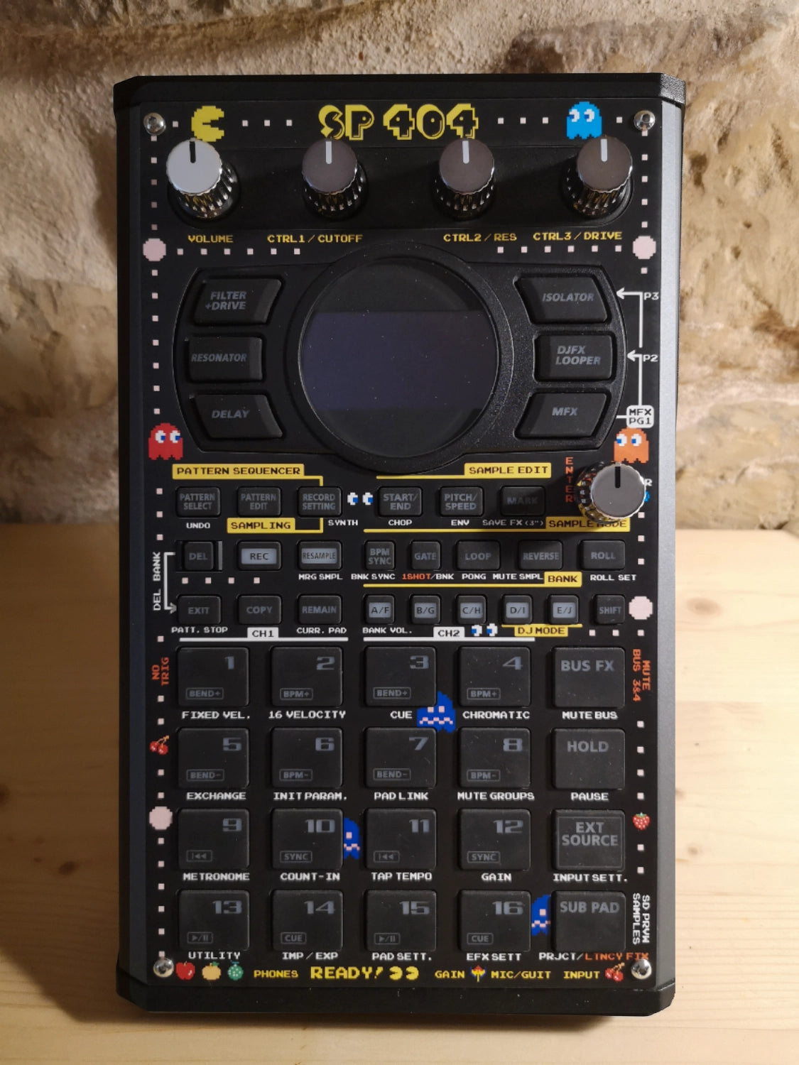 42 SP-404 MK2 Custom Skin - Pacman - Cremacaffe Design
