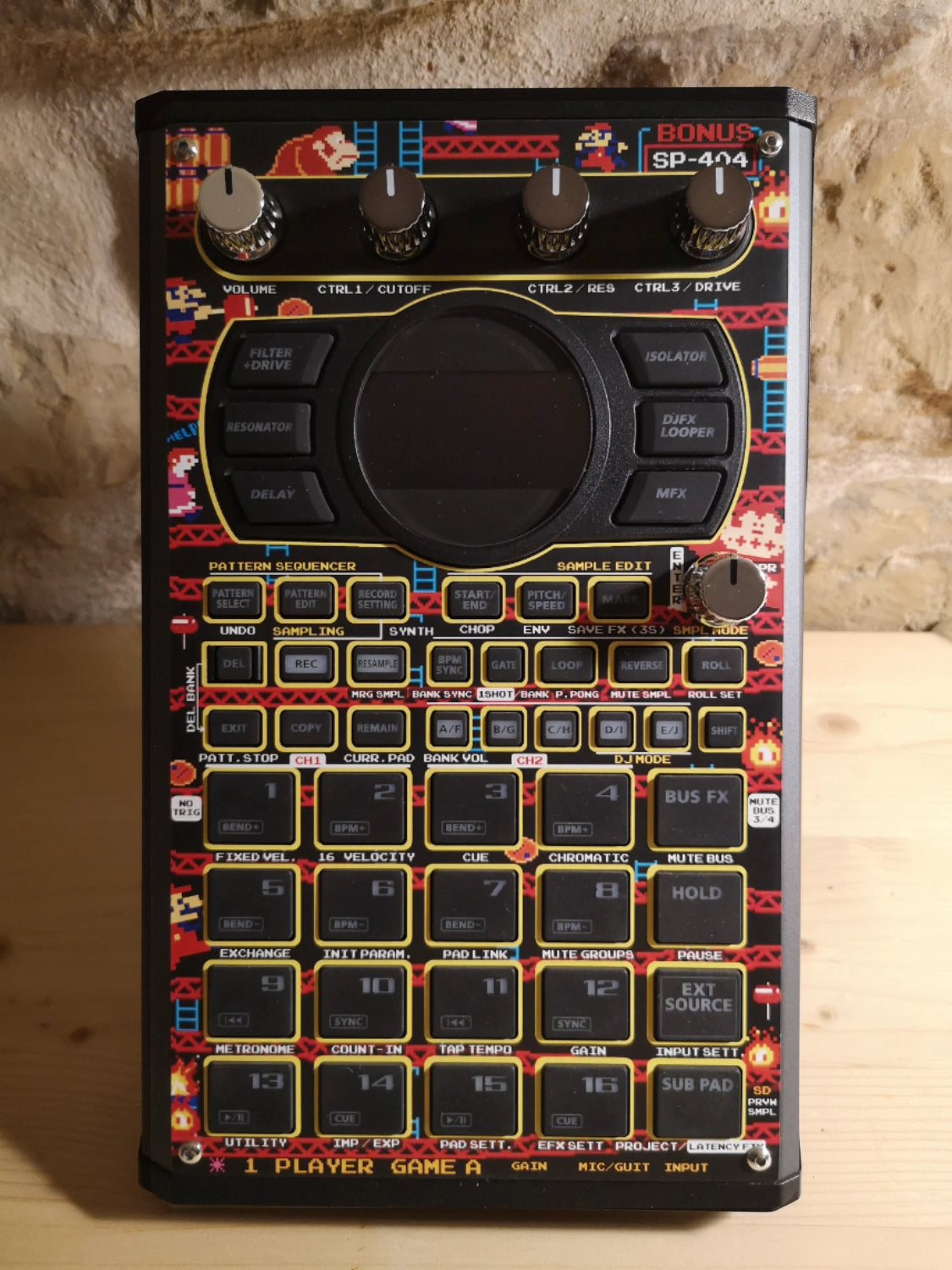 43 SP-404 MK2 Custom Skin - Donkey Kong - Cremacaffe Design