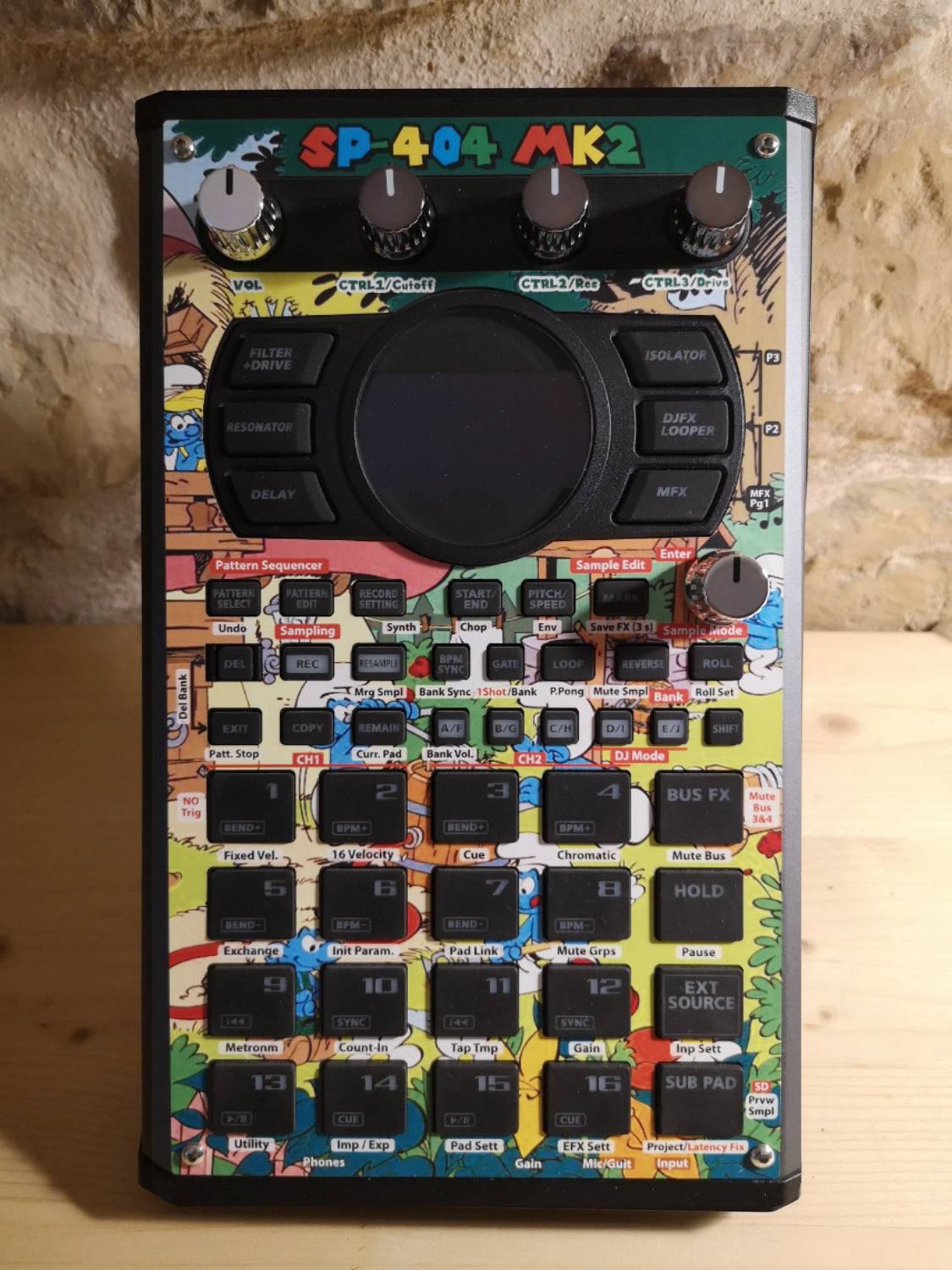 51 SP-404 MK2 Custom Skin - The Smurfs - Cremacaffe Design