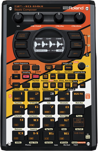 52 SP-404 MK2 Custom Skin - TR-808 - Cremacaffe Design