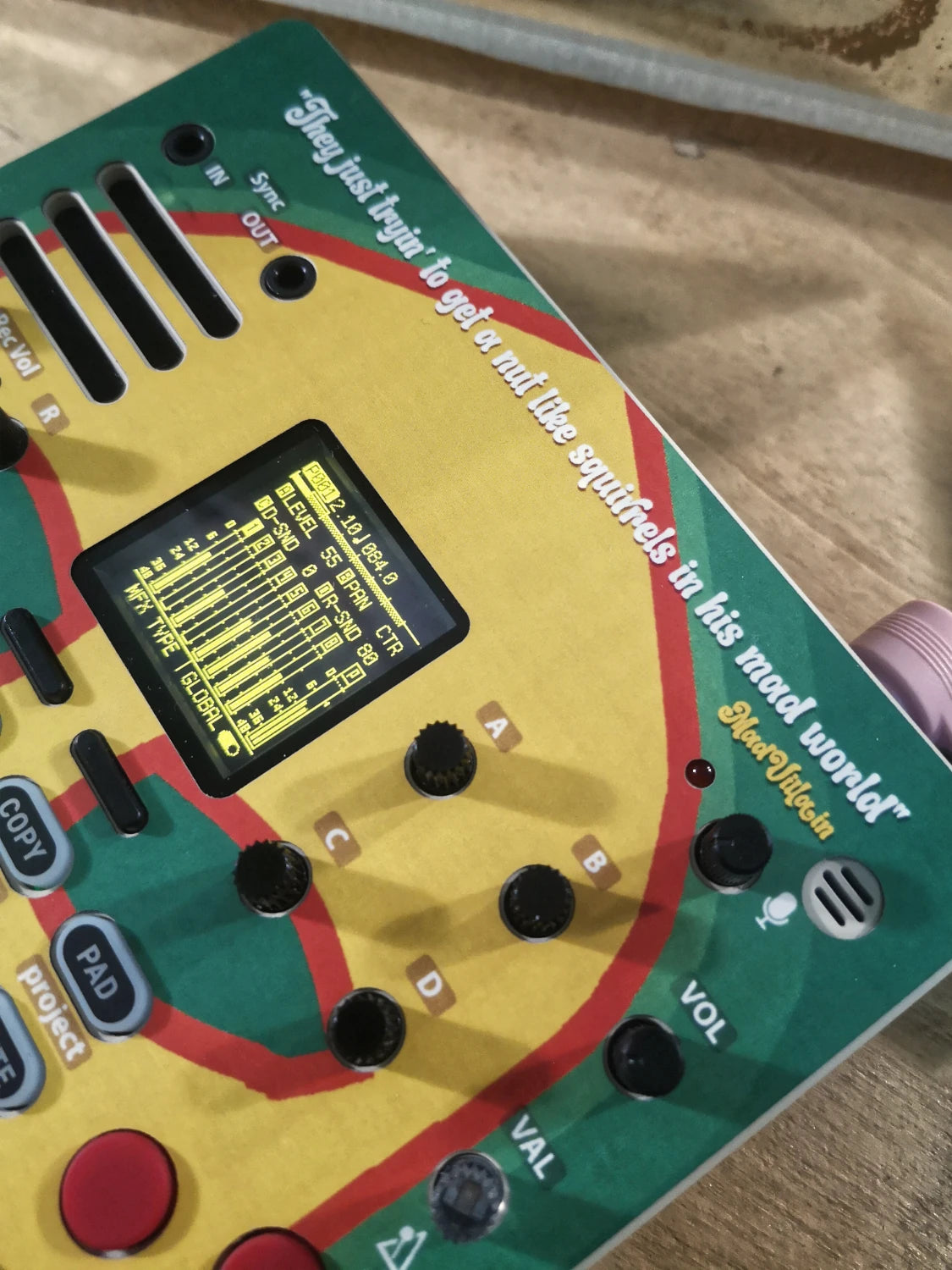 DOOM Skin for the Sonicware Lofi-12 XT sampler - Cremacaffe Design