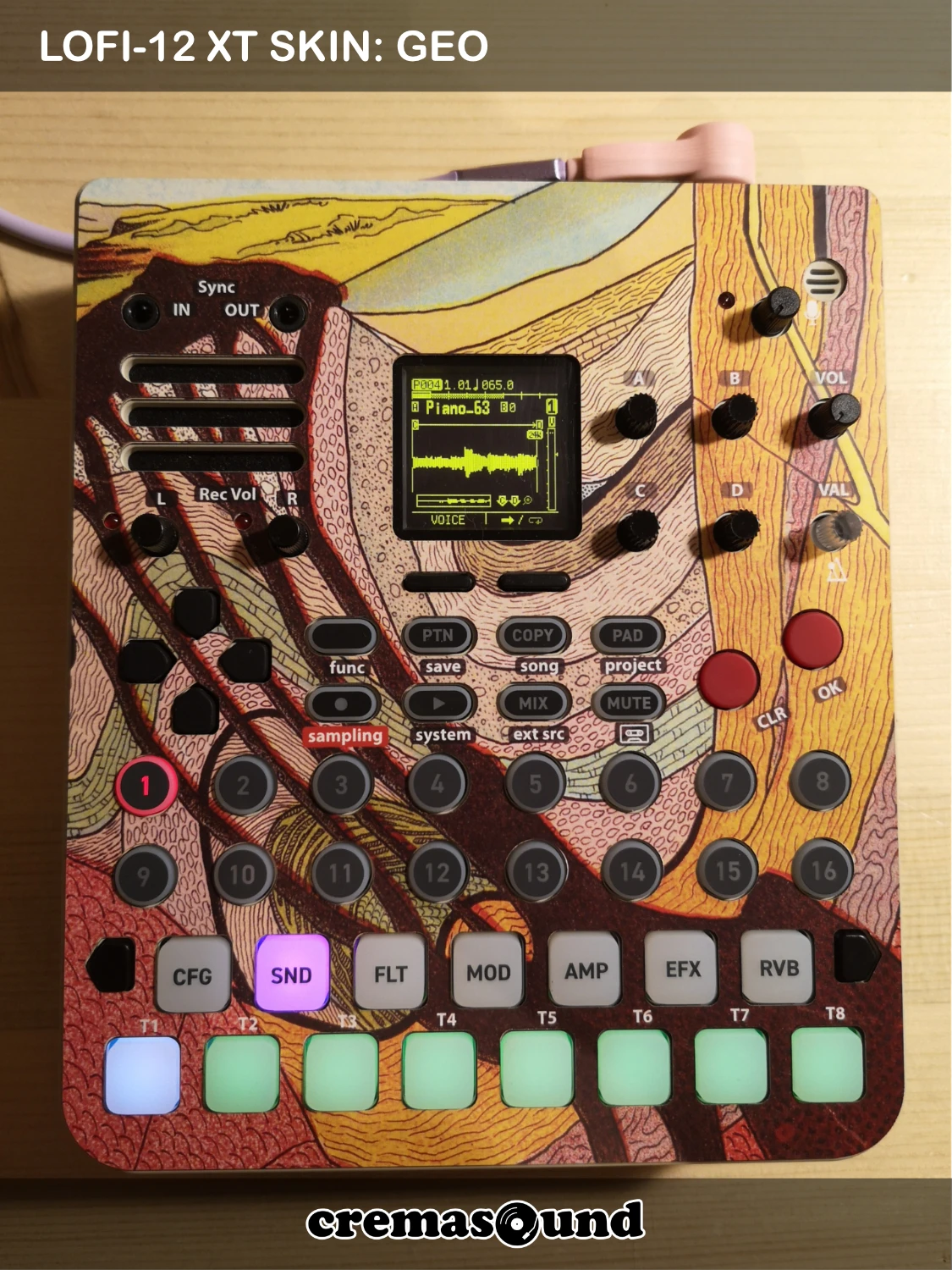 GEO Skin for the Sonicware Lofi-12 XT sampler - CremaSound