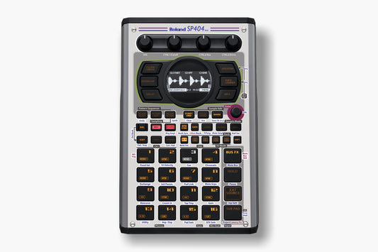 Gameboy Skin for the Roland SP-404 MK2 by Cremacaffe Design